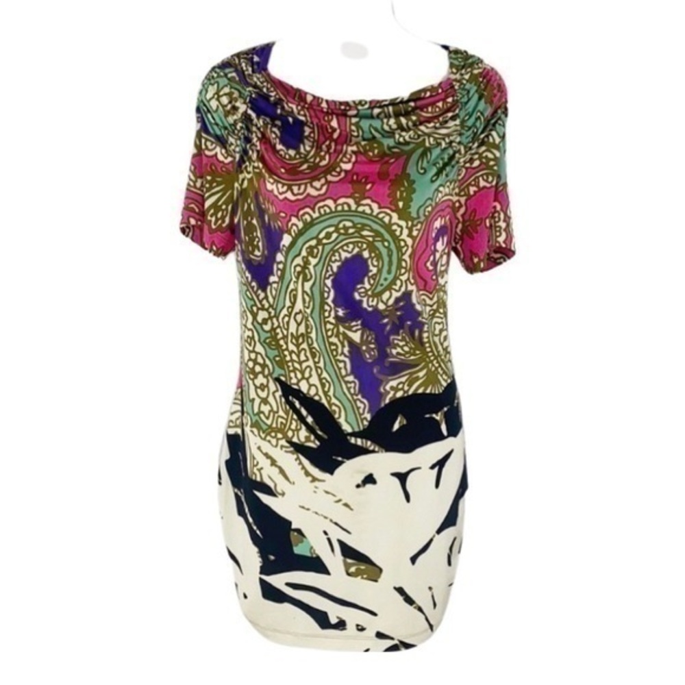 Etcetera paisley multi print jersey tunic AA13